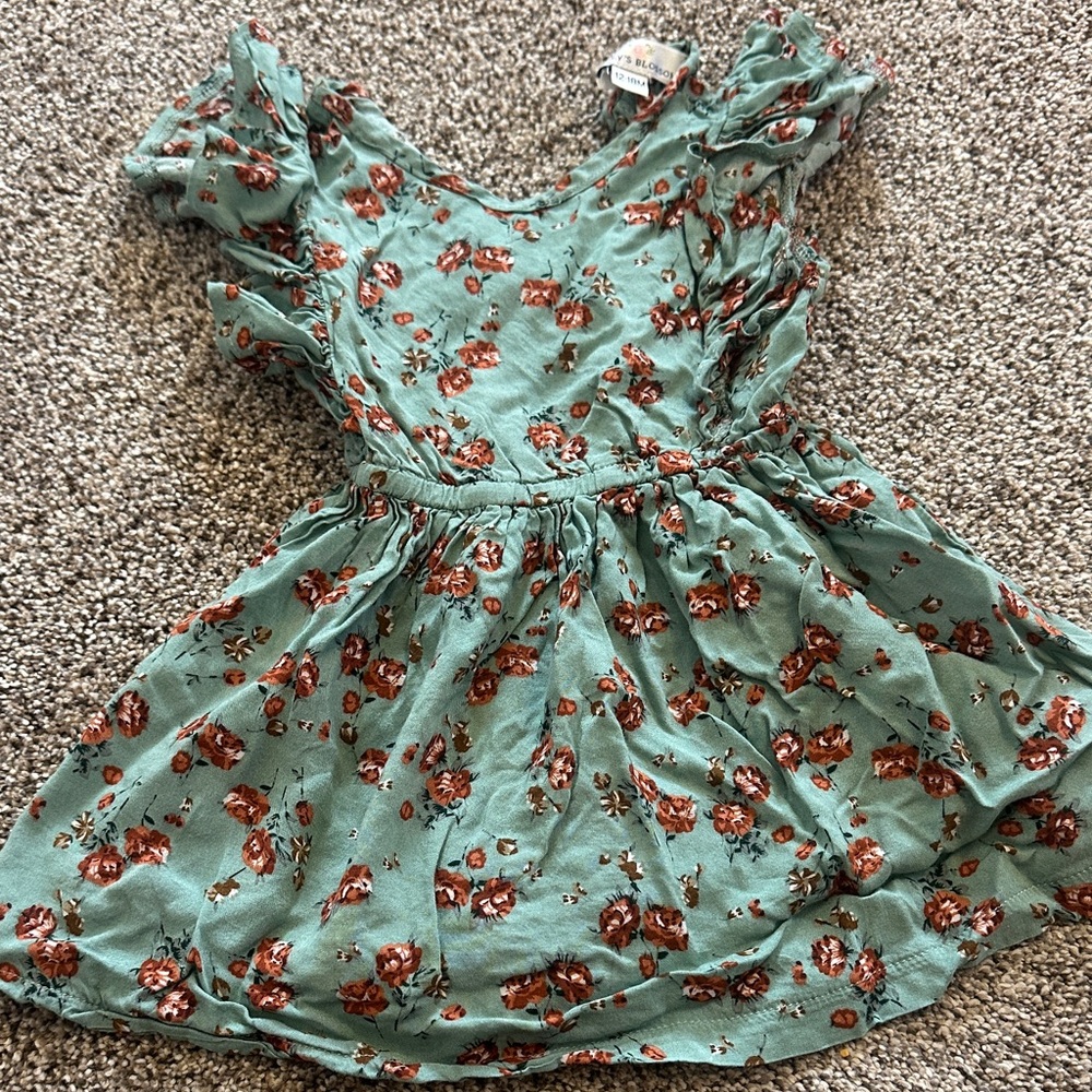 Floral Green Dress